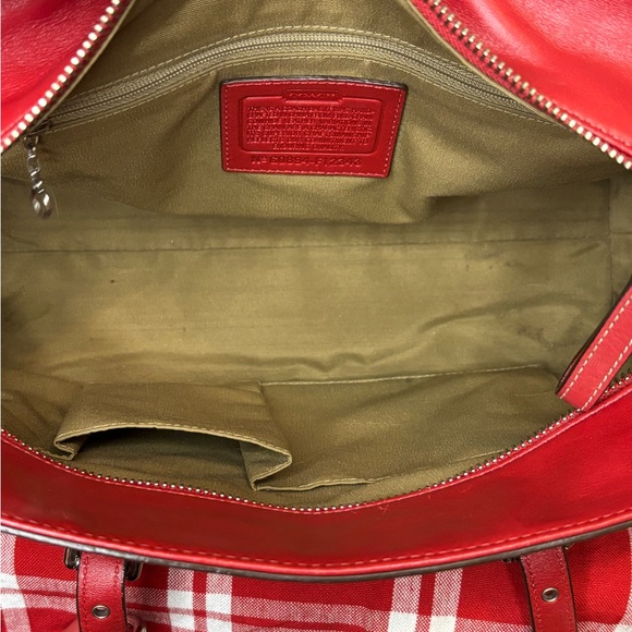 Coach Red Premium Leather Gallery East West Tote 2008 - Picture 7 of 8